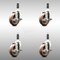 Service Caster 4 Inch 316SS High Temp Glass Filled Nylon 7/8 Inch Stem Caster Set Brake SCC SCC-SS316EX20S414-GFNSHT-TLB-78-4 - alternate 1